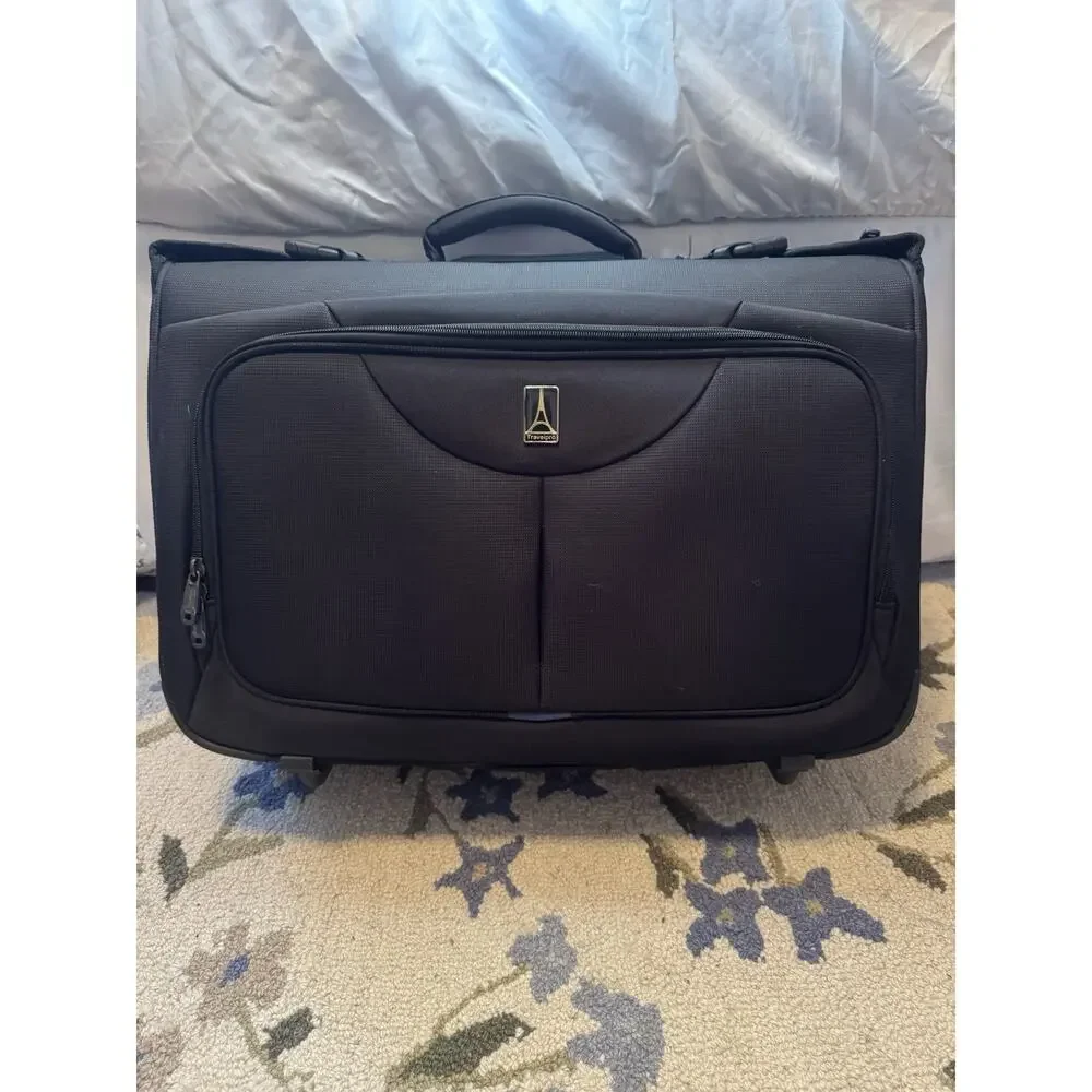 Travelpro Rolling Garment Carry On Suitcase Black Flight Crew Luggage Case